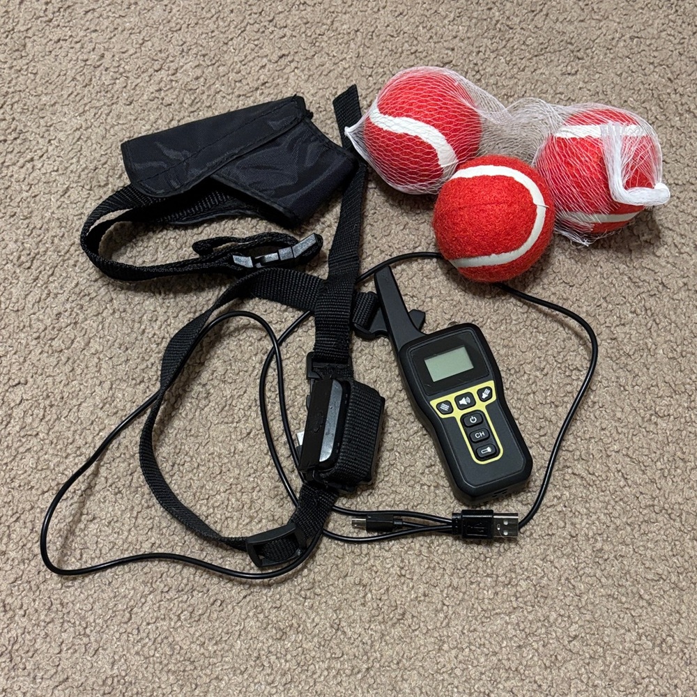 Dog Training Collar Set w/balls